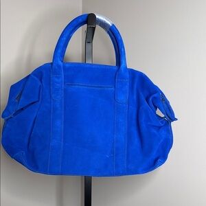 M. I. L. A. Blue Suede Handbag